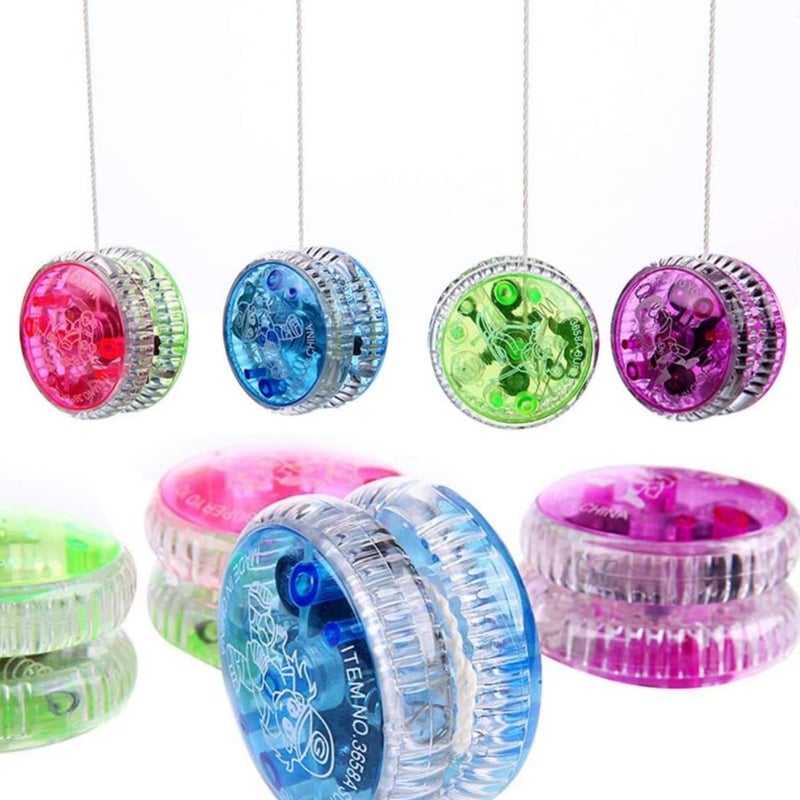 Bioristar LED Light Up Yo Yo Yoyo for Kids Beginner Yo Yo 4 Pack (4 Pack LED Light Up Yo Yo) - Image 1